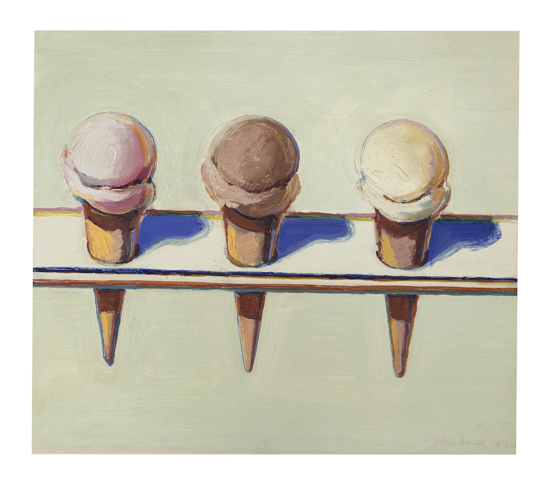 Three Cones by Wayne Thiebaud