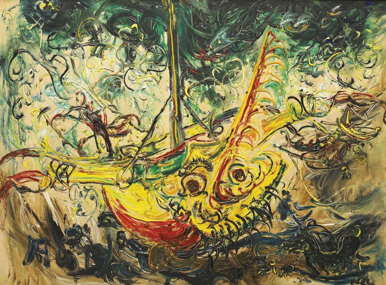The Dragon Boat by Affandi