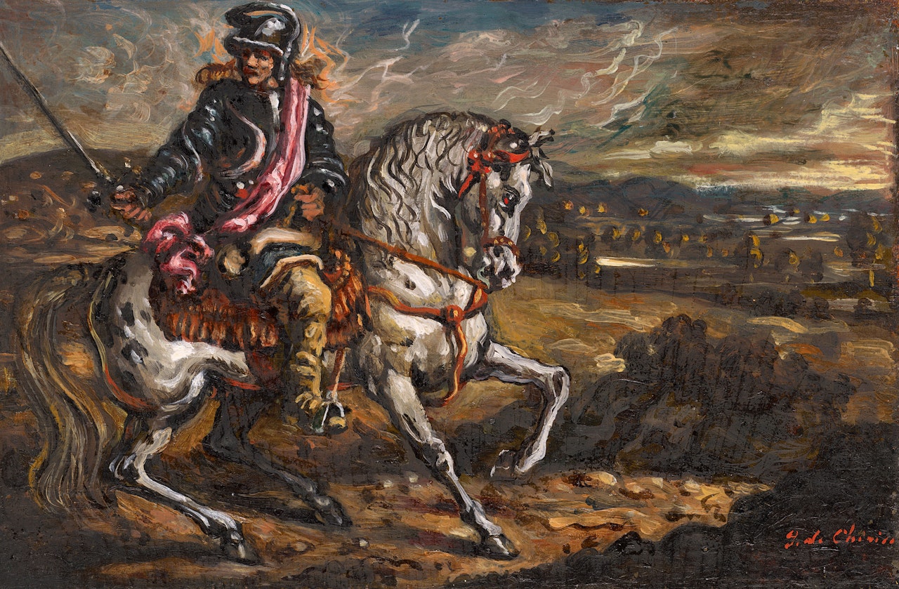 Cavallo e cavaliere by Giorgio de Chirico