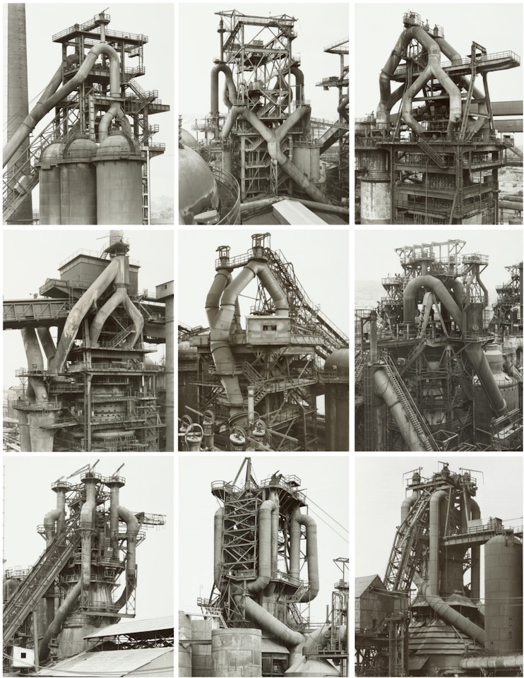 'BLAST FURNACE HEADS B' by Bernd & Hilla Becher