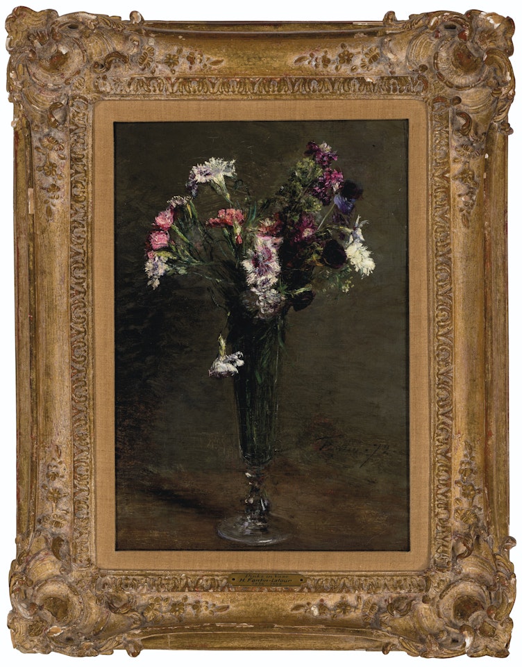 Oeillets dans une flûte à champagne by Henri Fantin-Latour
