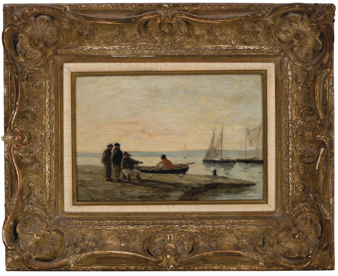 Port aux environs d’Honfleur by Eugène Boudin