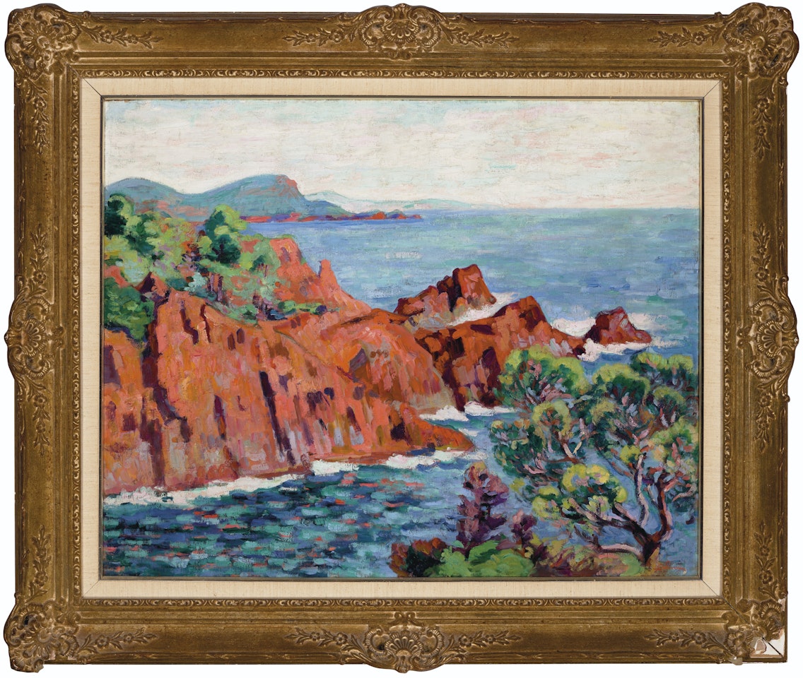 Les roches rouges à Agay  by Armand Guillaumin