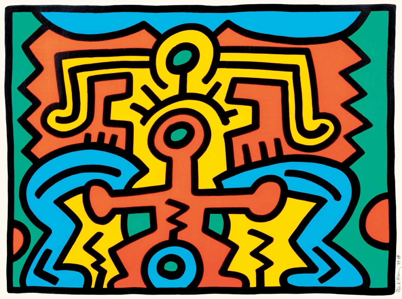 Growing 5(from Growing set) by Keith Haring