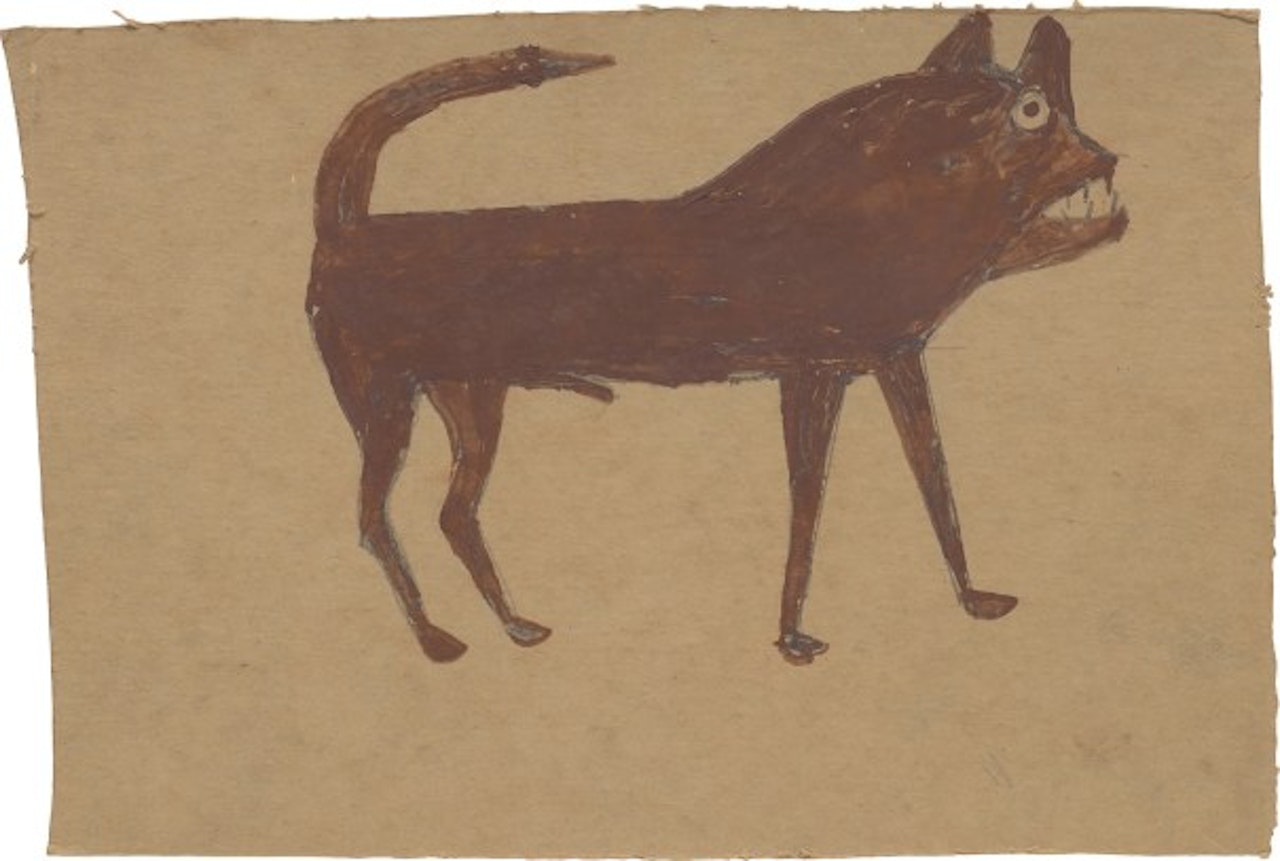 UNTITLED (Brown Dog) by Bill Traylor