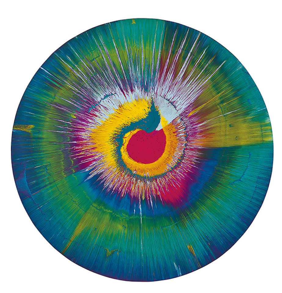 Beautiful Retro Life in a Capsule Painting by Damien Hirst