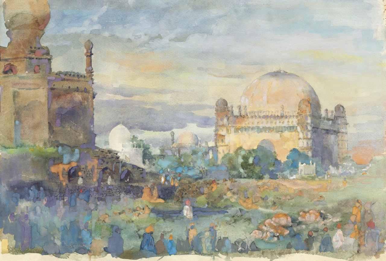 Untitled (Gol Gumbaz) by Sayed Haider Raza