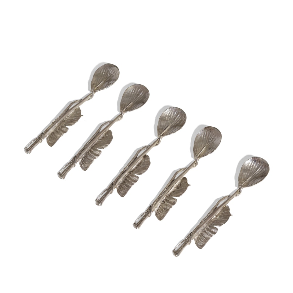 Iolas demitasse spoons, set of five by Claude Lalanne