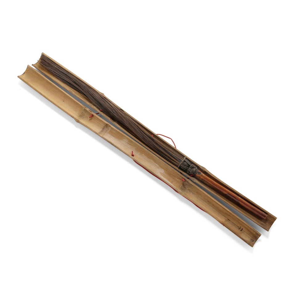 A bamboo hossu (priest's fly whisk) by Anonymous