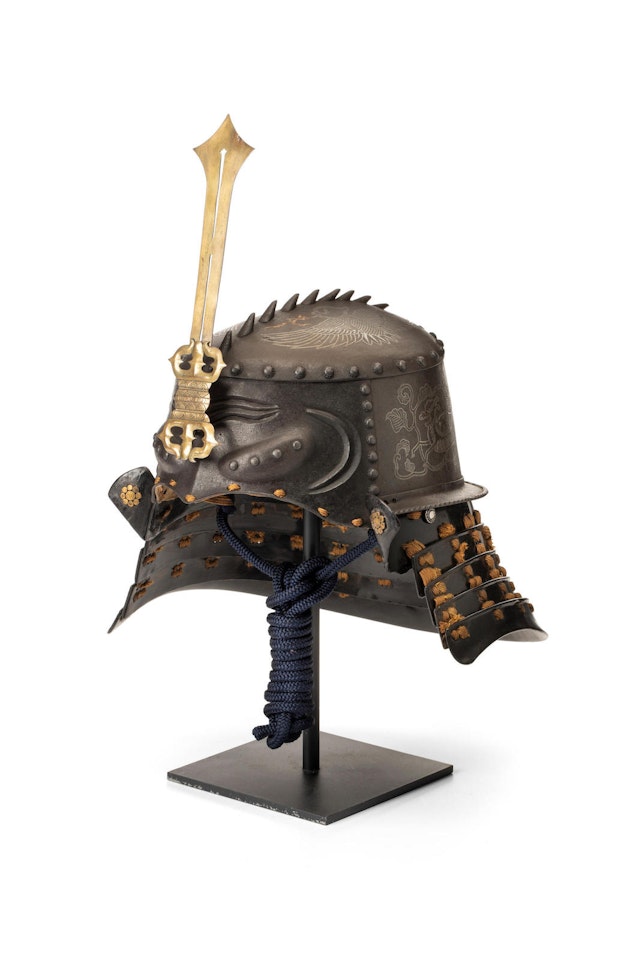 A fine and rare kawari kabuto (Eccentrically shaped helmet) by Anonymous