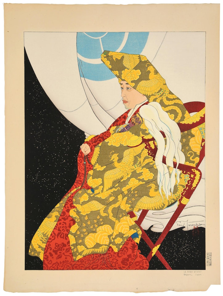 Comprising five woodblock prints by Paul Jacoulet