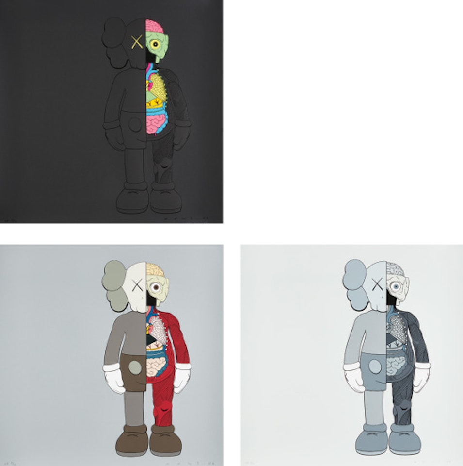 DISSECTED COMPANION (BLACK), (GREY) and (BROWN) by Kaws