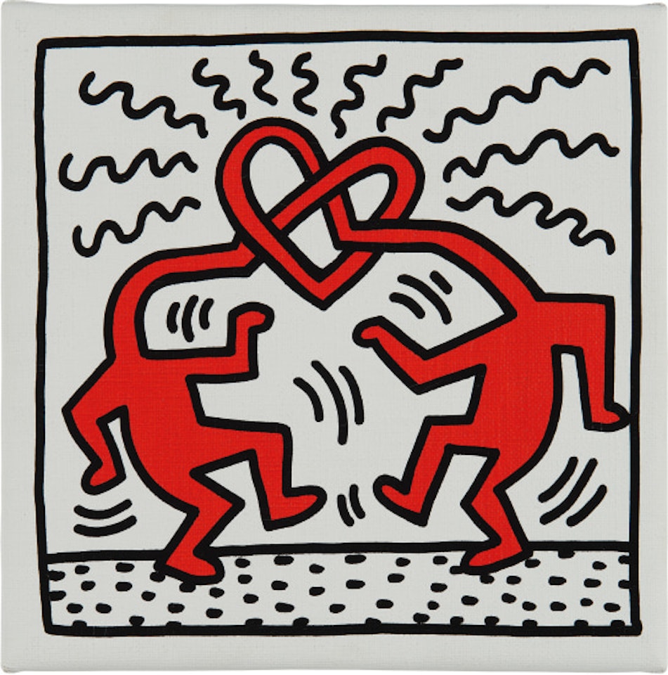 Untitled (two lovers) by Keith Haring