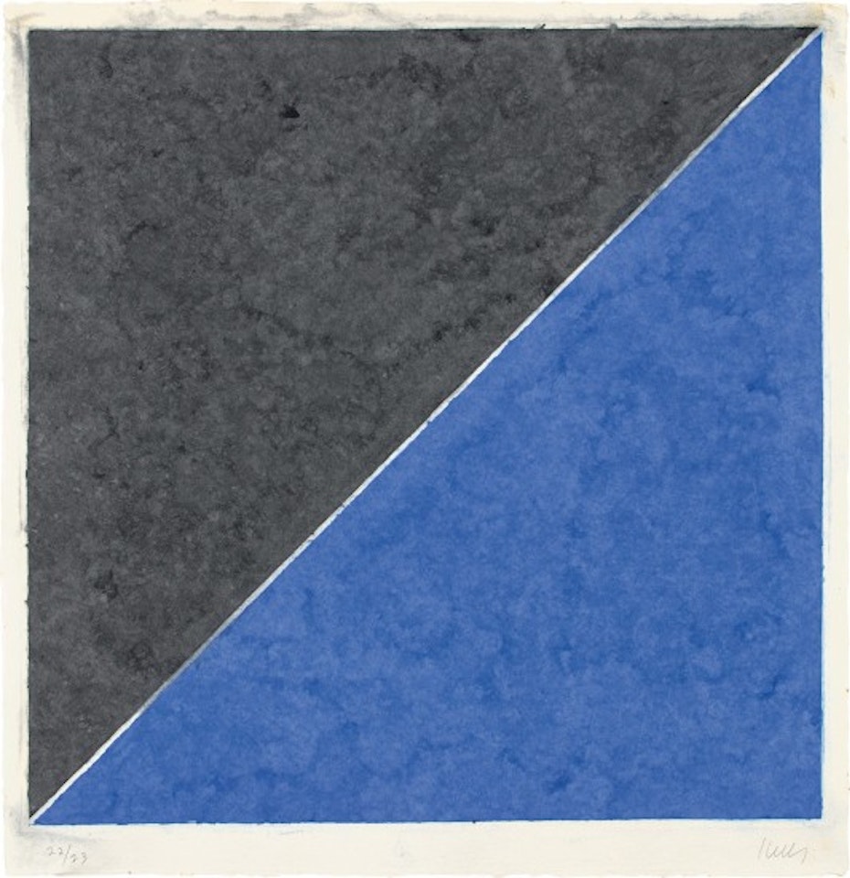 Colored Paper Image XV (Dark Gray and Blue), from Colored Paper Images series by Ellsworth Kelly