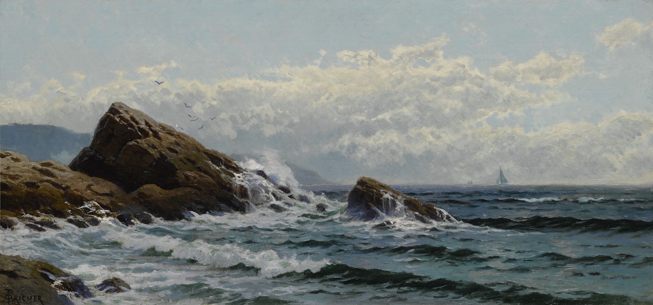 CRASHING WAVES by Alfred Thompson Bricher