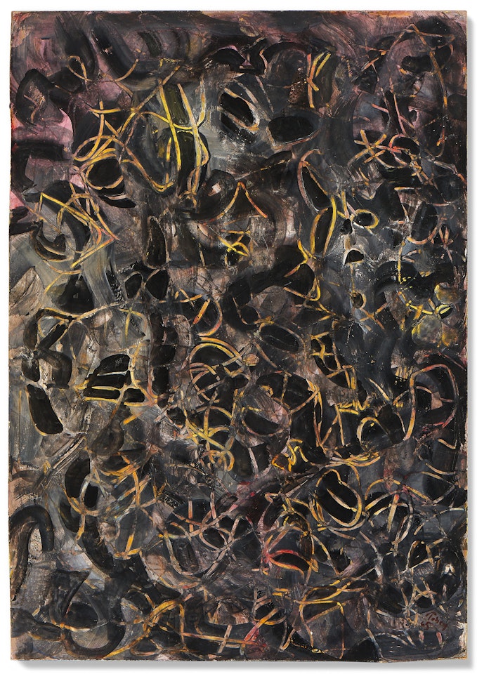 Gold and Black Night by Mark Tobey