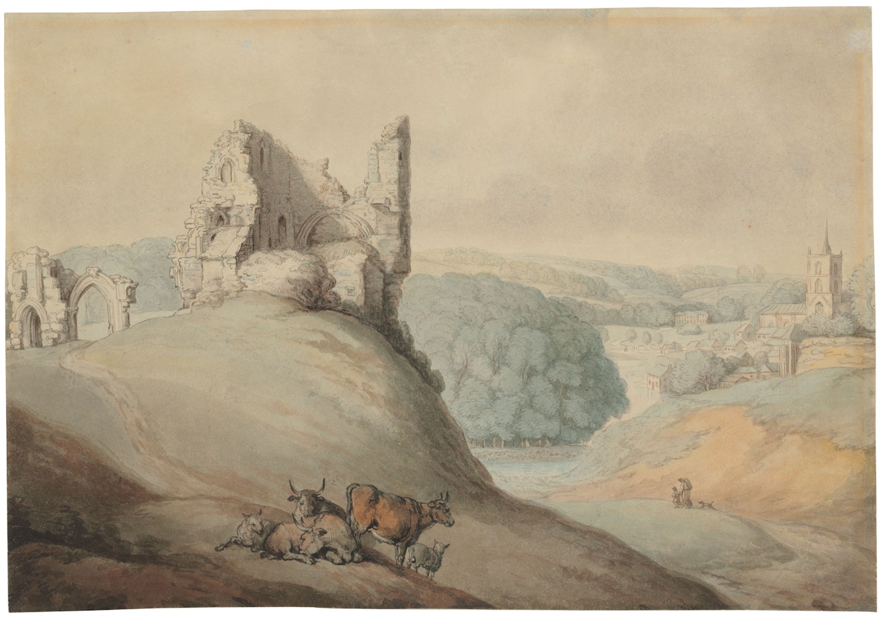 Knaresbrough Castle, Yorkshire by Thomas Rowlandson