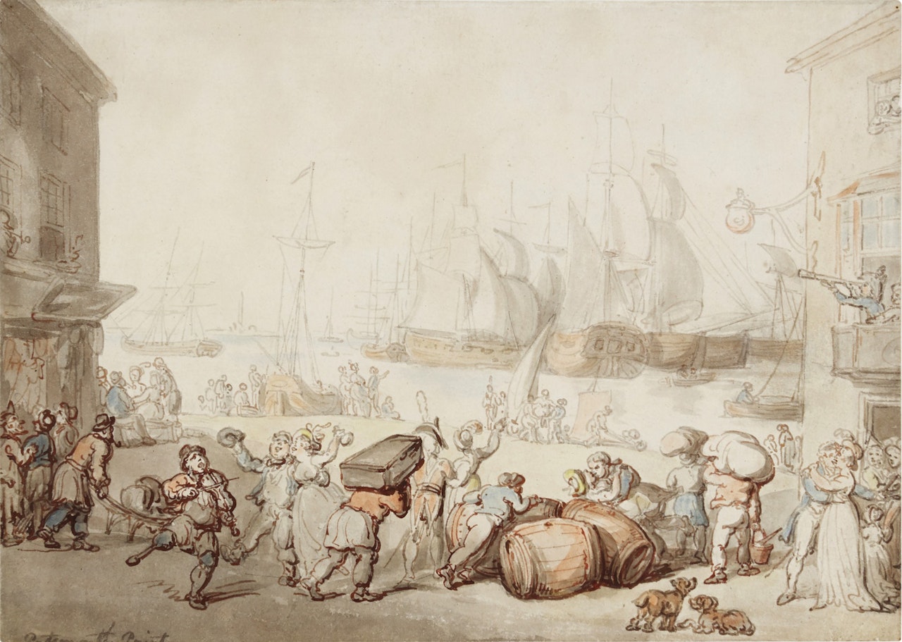 PORTSMOUTH POINT  by Thomas Rowlandson