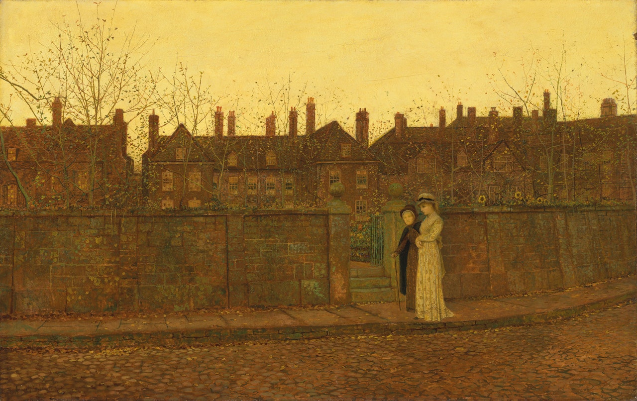 In the golden gloaming by John Atkinson Grimshaw