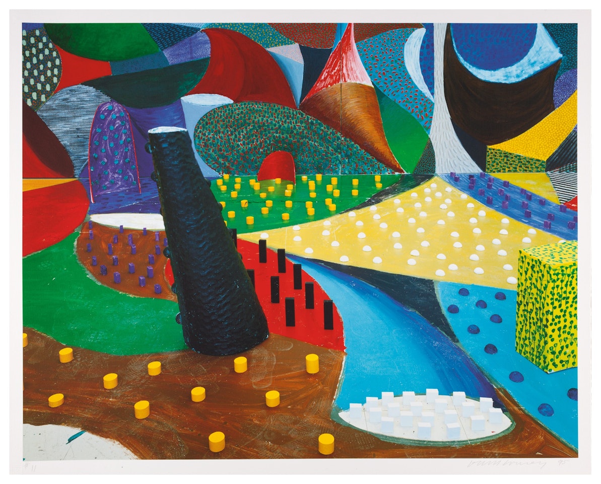 SECOND DETAIL SNAILS SPACE MARCH 25TH 1995 (M.C.A.T. 356) by David Hockney