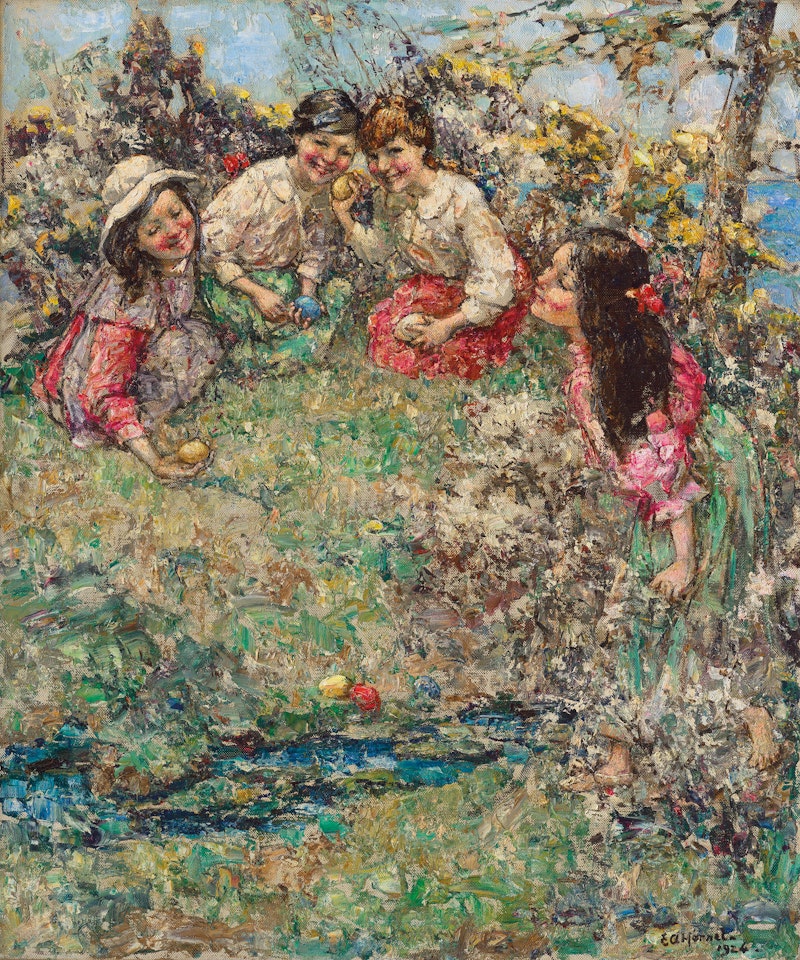 Rolling Easter Eggs by Edward Atkinson Hornel