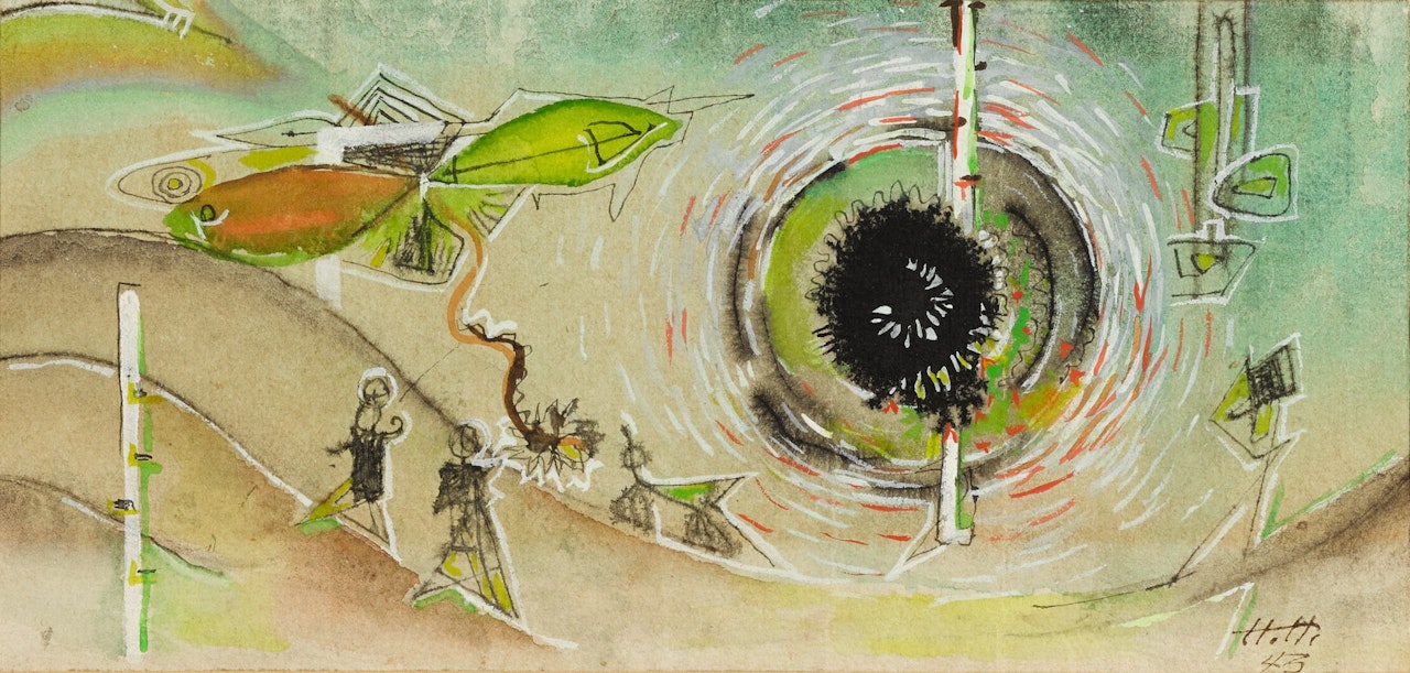 FLIEGEND IN RAUM (FLYING IN SPACE) by Hannah Höch