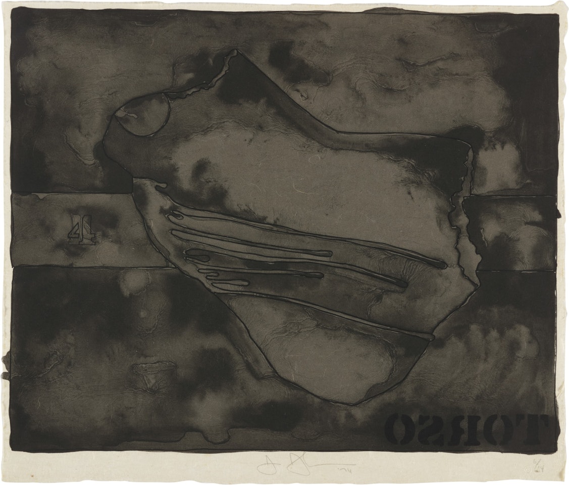 TORSO BLACK STATE (ULAE 139) by Jasper Johns