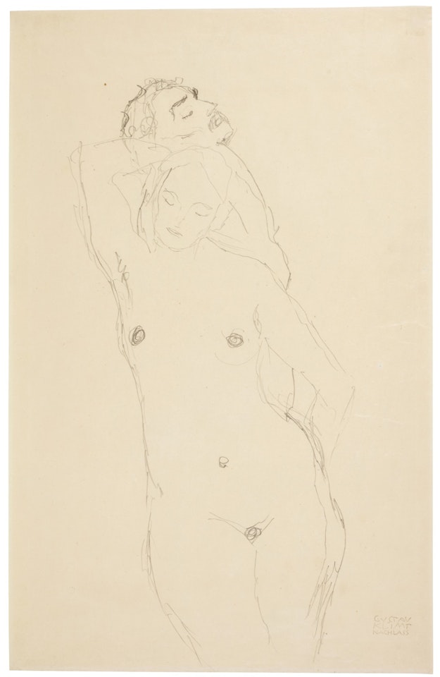 STEHENDER LIEBESPAAR (STANDING LOVERS) by Gustav Klimt