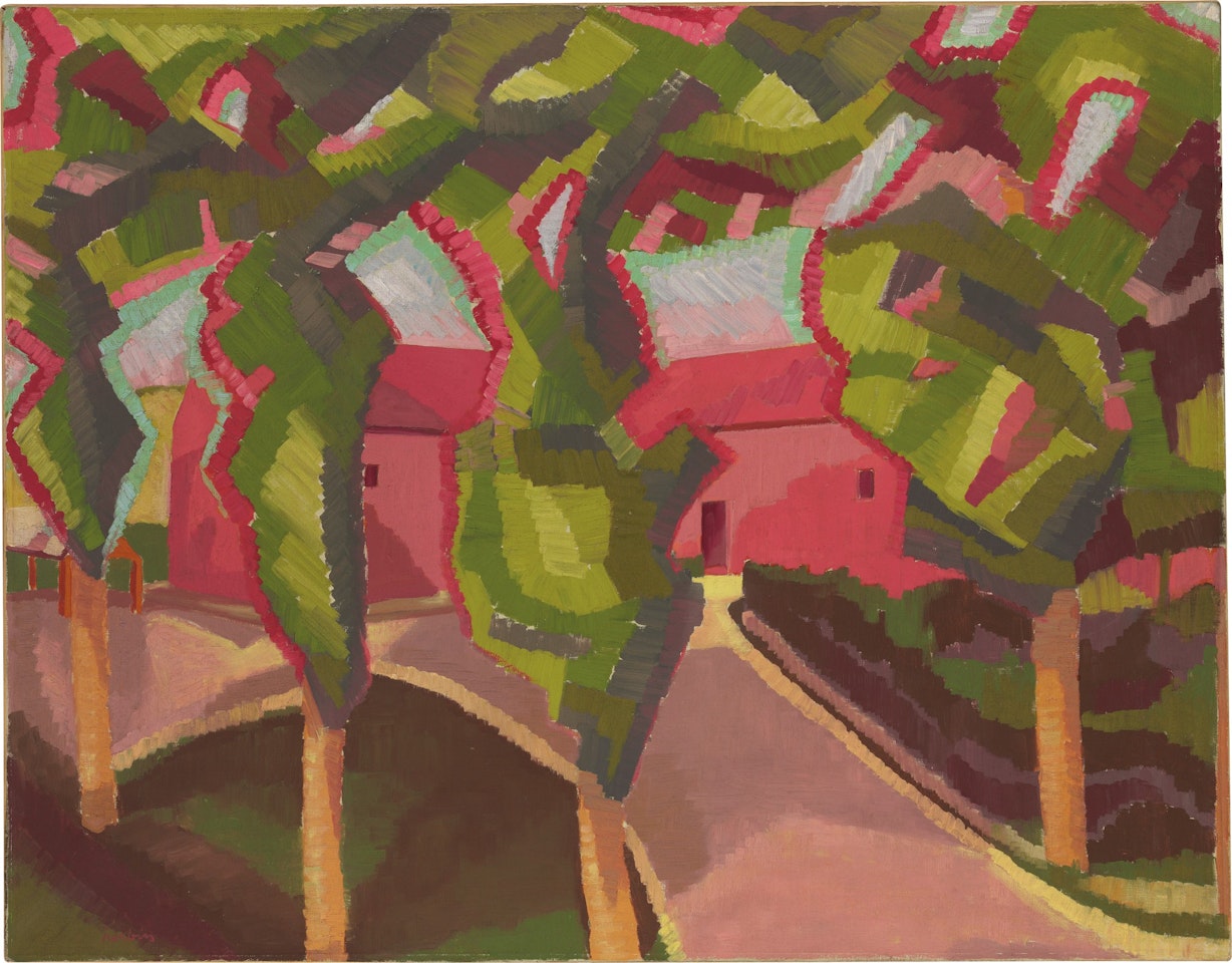 MAISONS ET PEUPLIERS by Auguste Herbin