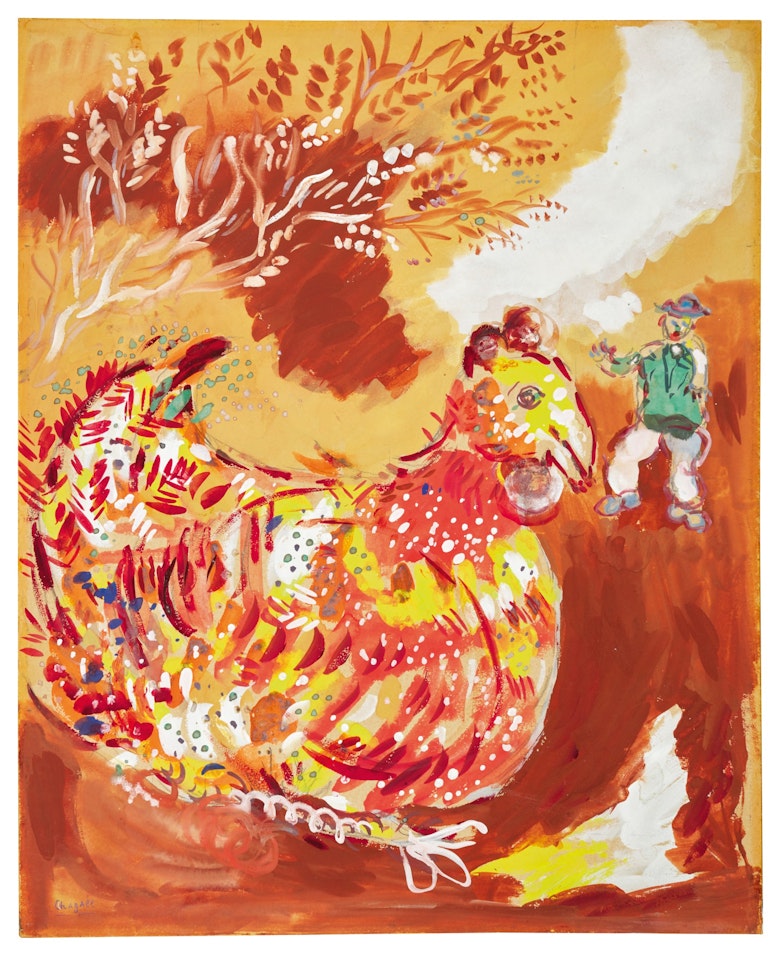 LA POULE AUX ŒUFS D'OR (FABLES DE LA FONTAINE) by Marc Chagall