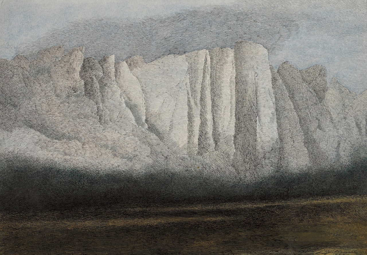 ROCHERS BLANCS LE LONG DE LA MEUSE by Léon Spilliaert