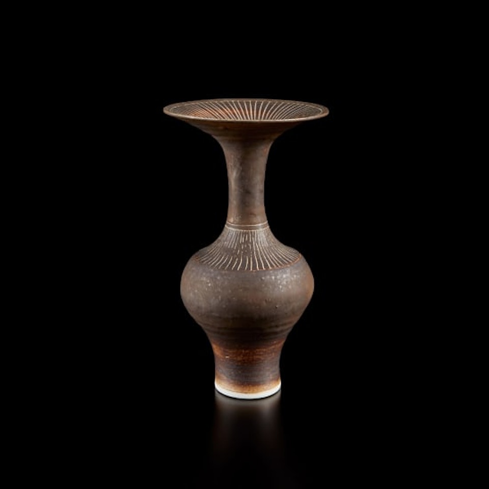 Vase with flaring lip by Lucie Rie