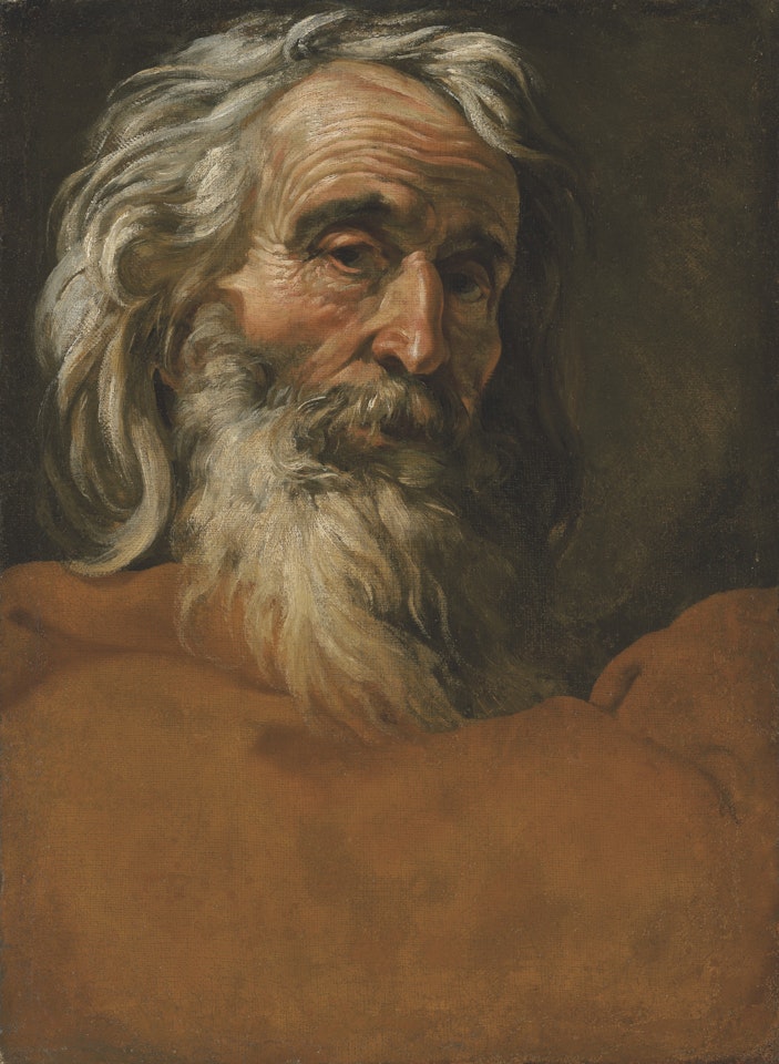 Head study of an old man by Roman School