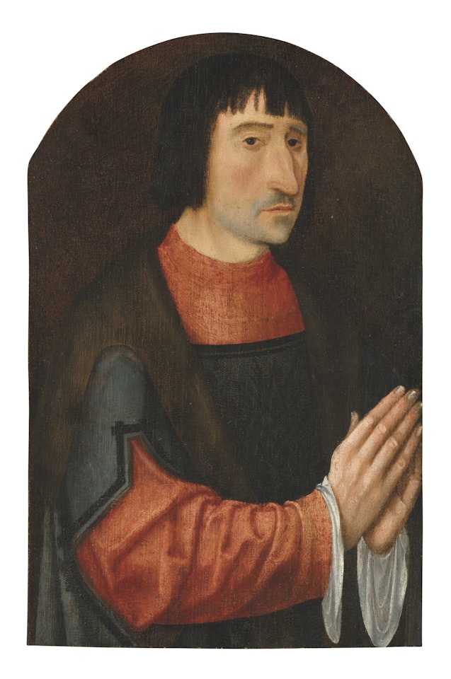 Portrait of a man, half-length, praying by Netherlandish School