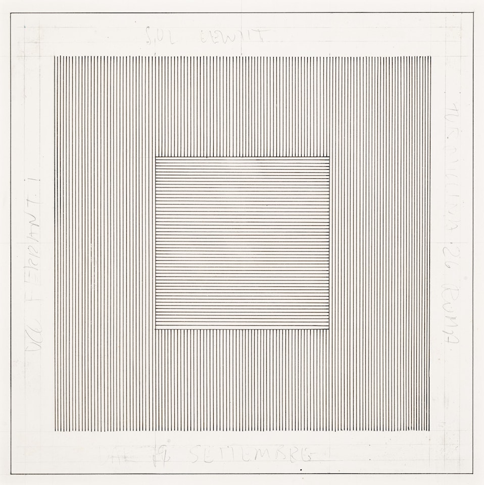 WORKING DRAWING FOR POSTER by Sol LeWitt