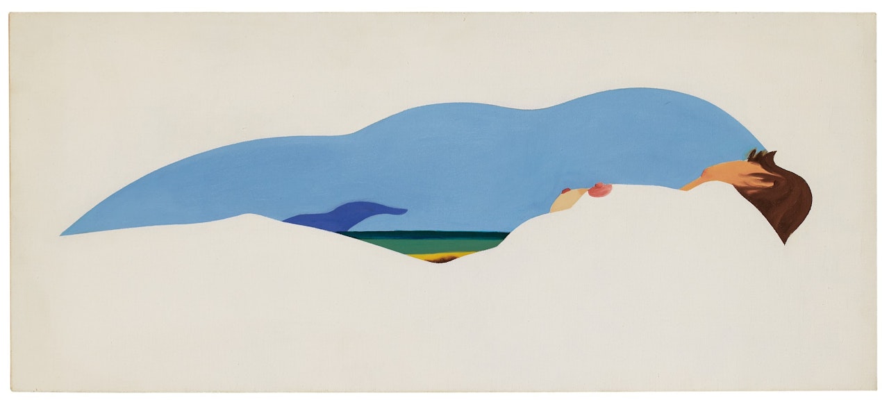 STUDY FOR NUDE EDGE WITH SEASCAPE by Tom Wesselmann