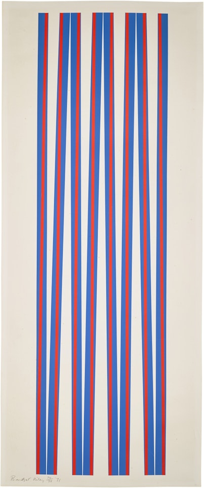 UNTITLED (ELONGATED TRIANGLES 1) (S. 10) by Bridget Riley