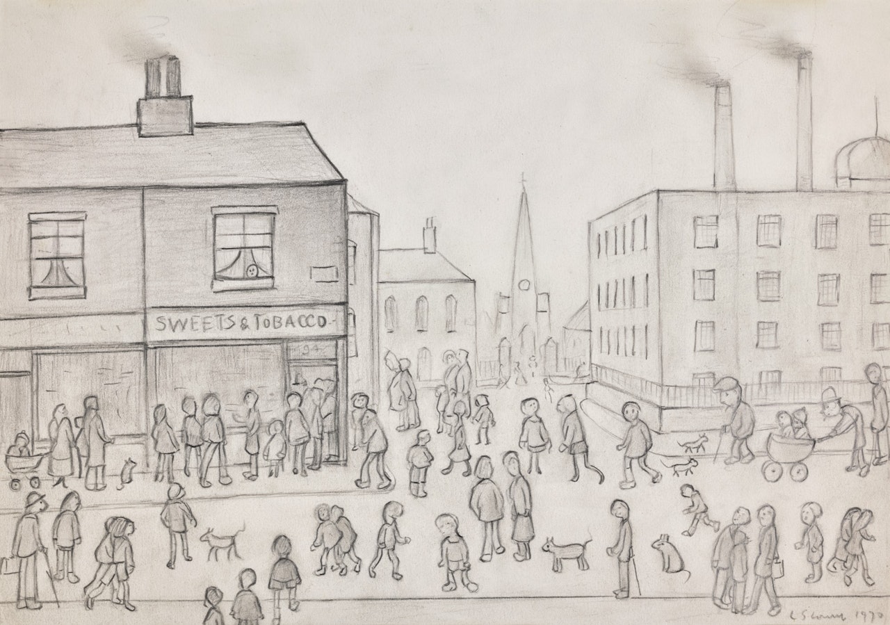 THE CORNER SHOP by Laurence Stephen Lowry