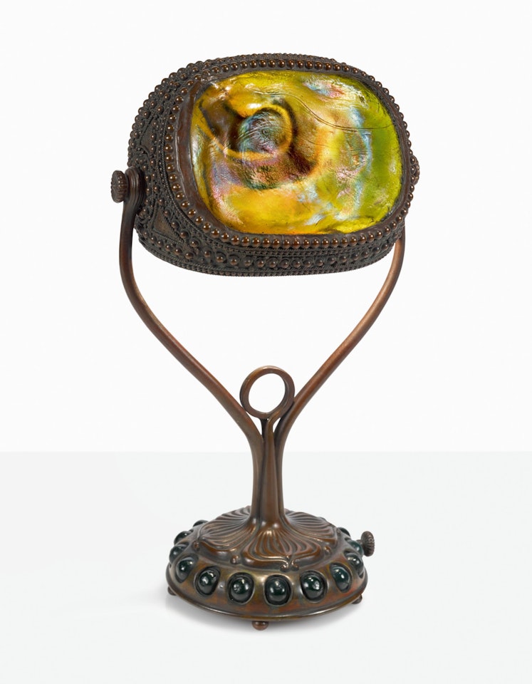 JEWELED "TURTLE-BACK" DESK LAMP by Tiffany Studios