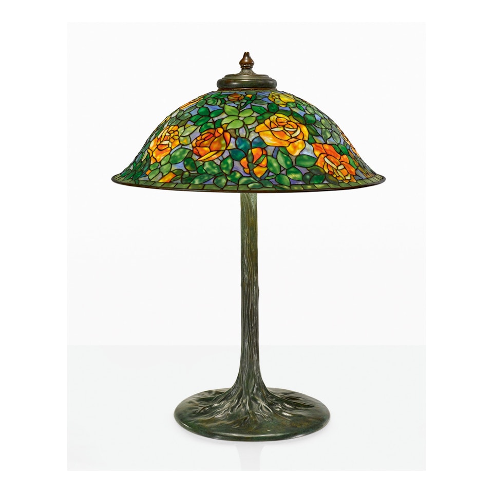 "ROSE BUSH" TABLE LAMP by Tiffany Studios