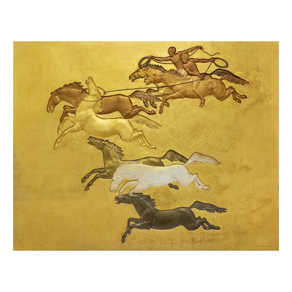 "LA CONQUÊTE DU CHEVAL" PANEL by Jean Dunand