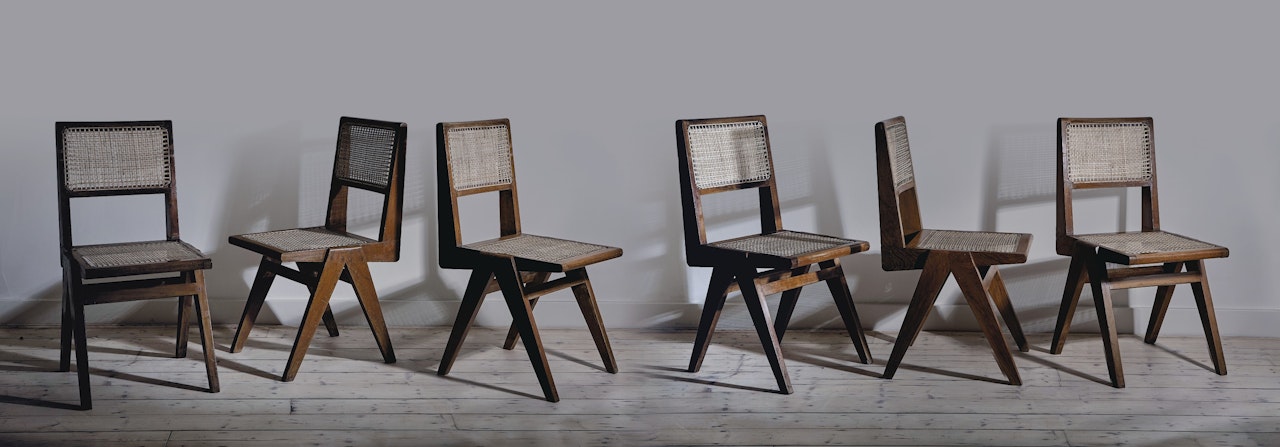 Set of Six Dining Chairs by Pierre Jeanneret