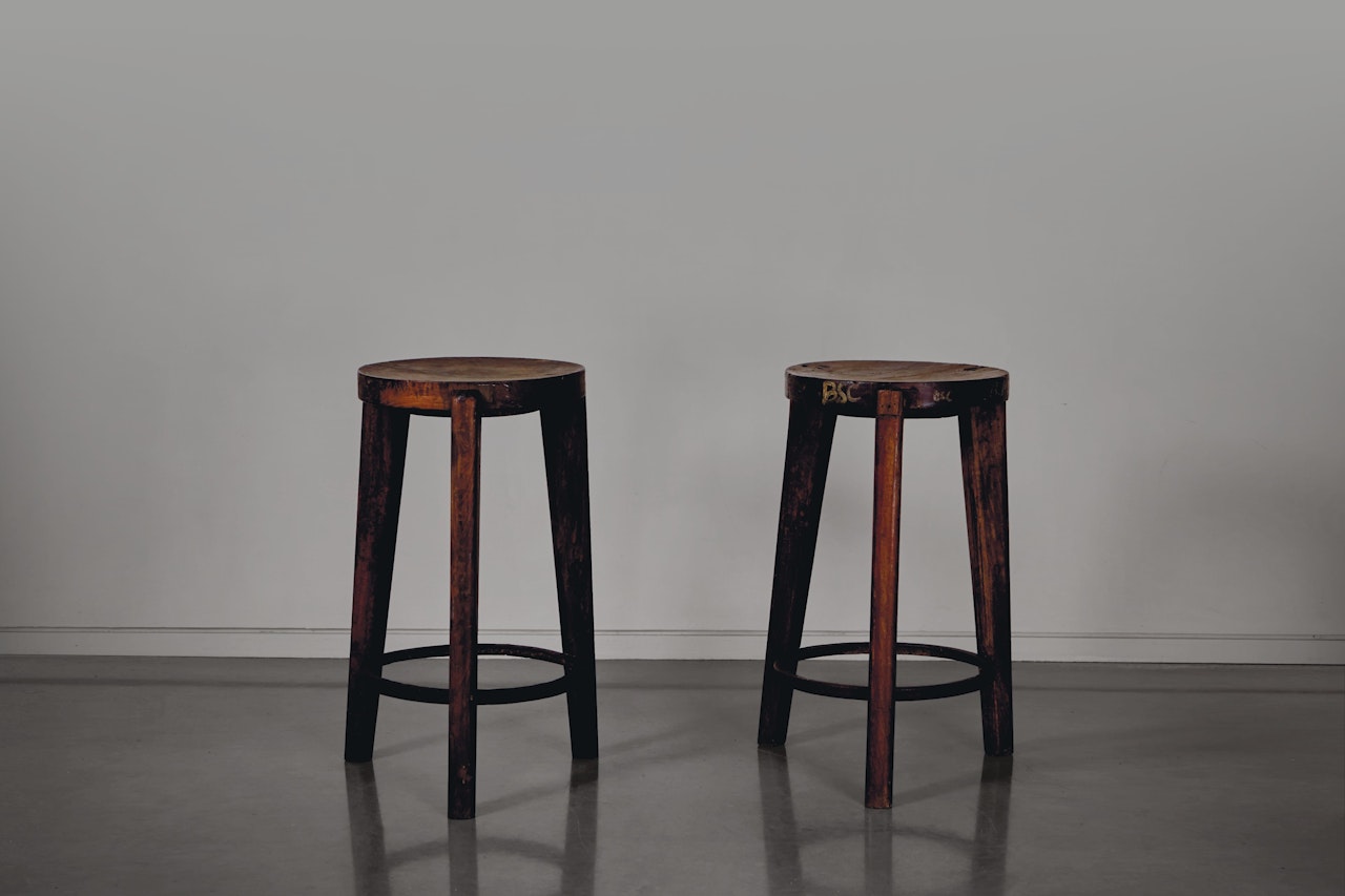 Pair of Stools by Pierre Jeanneret