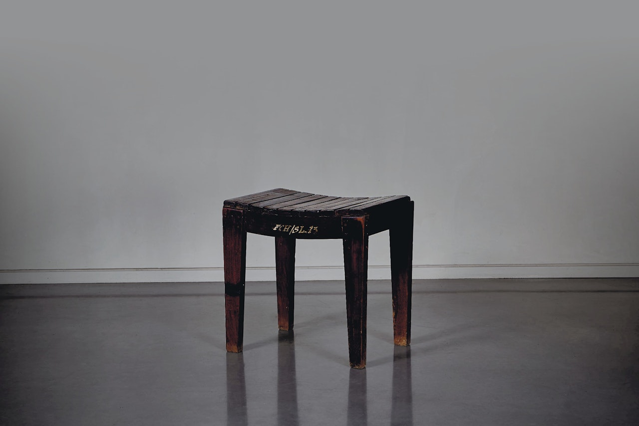 Low Stool by Pierre Jeanneret