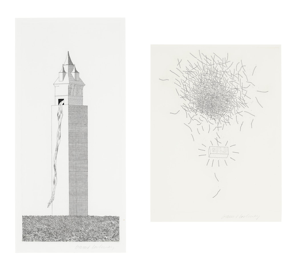 Illustrations for Six Fairy Tales from the Brothers Grimm: two prints by David Hockney