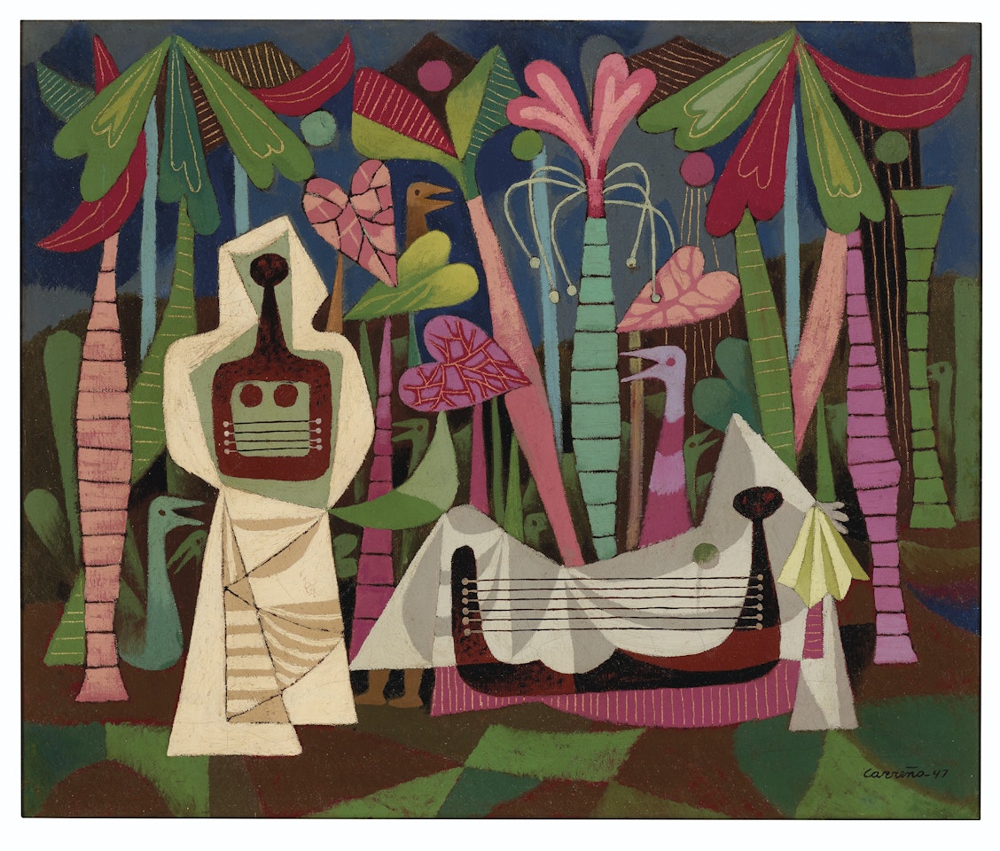 Figuras en el palmar (also known as Under the Palm Trees) by Mario Carreno