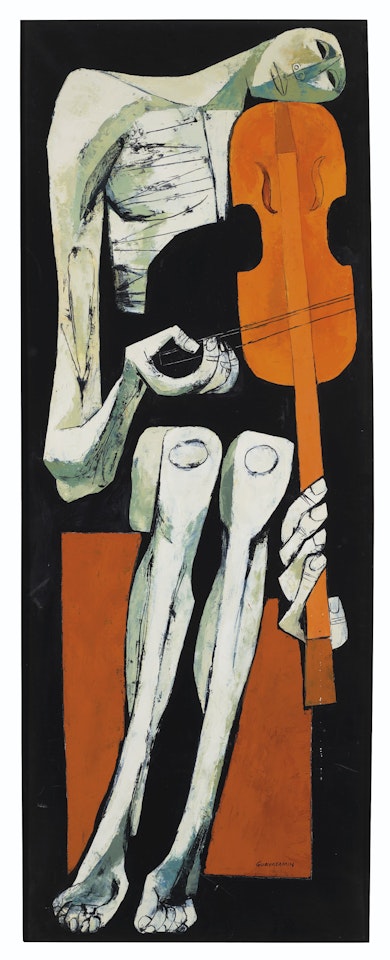 The Violinist by Oswaldo Guayasamin