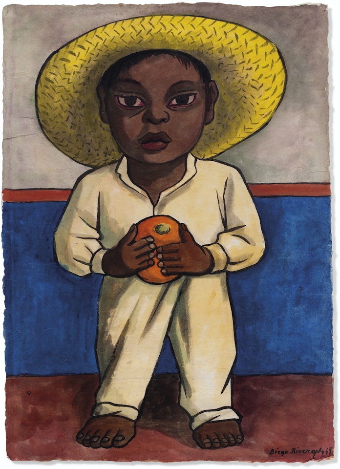Panchito con una naranja by Diego Rivera