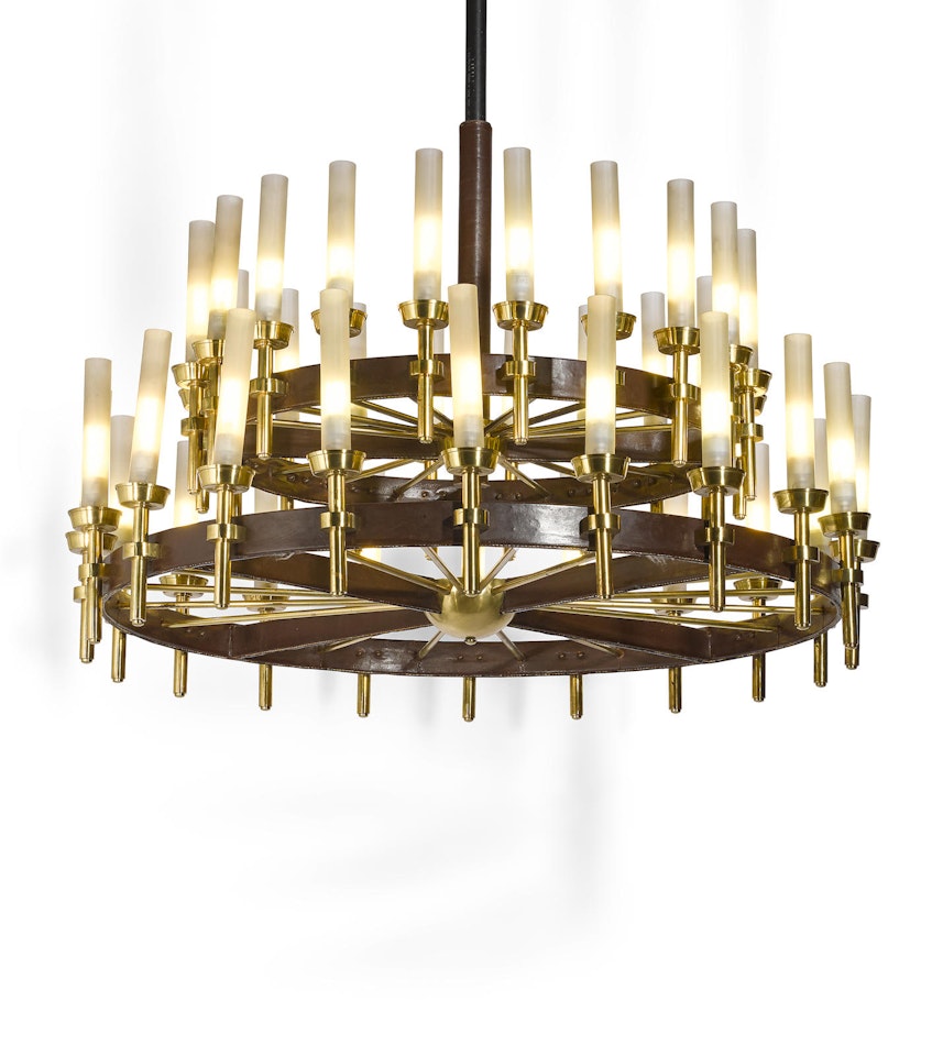 Bespoke Chandelier by Jacques Adnet