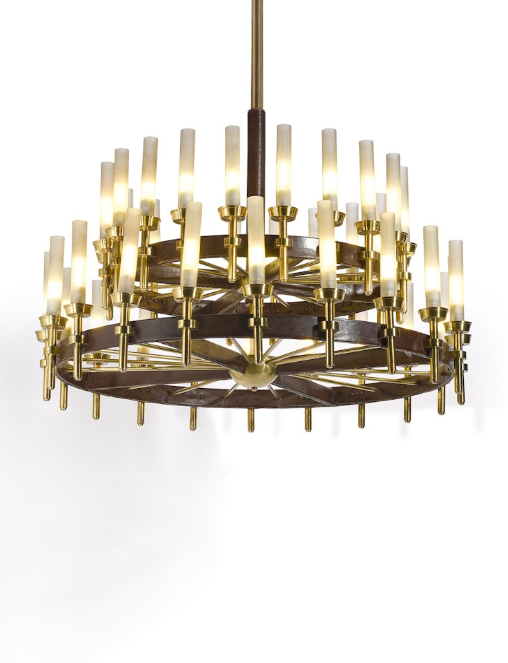 Bespoke Chandelier by Jacques Adnet